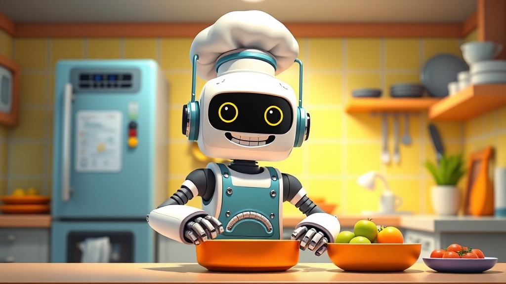 DaVinciDreams-Editor mit Disney-Pixar-Cartoon-Stil mit hellen 3D-animierten Charakteren in einer farbenfrohen Marktszene