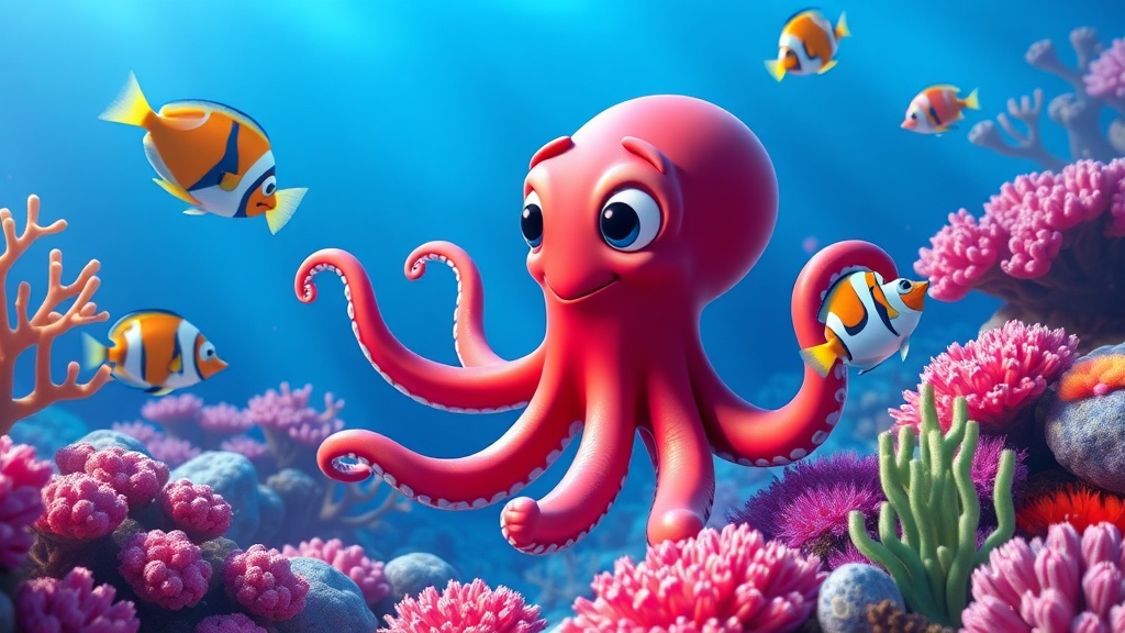 Disney-Stil-3D-animierte Charakter-Standbilder von DALL-E 3 und Sora 2 mit hellen Farben und ausdrucksstarken Gesichtern